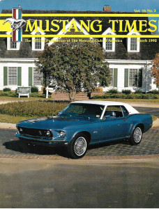 MUSTANG TIMES 1992 MAR - MUSTANG CLUB OF AMERICA
